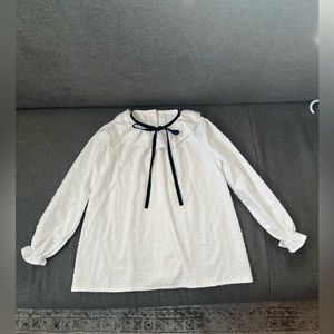 Girls Martina Charlotte cotton and velvet blouse size 5 years.